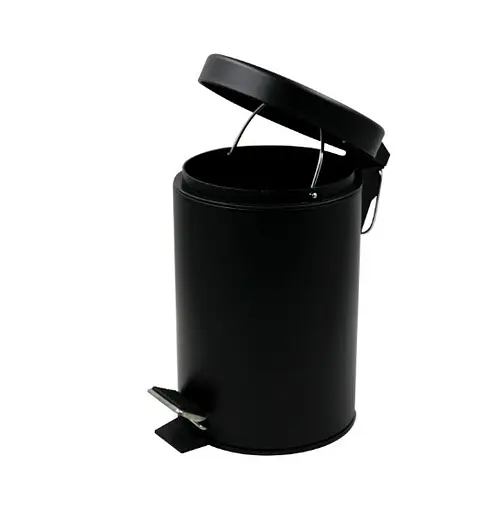 Мусорное ведро круглое Zerix Solo-TC0105 Black 5 л Черный (ZX5898)  - фото 2