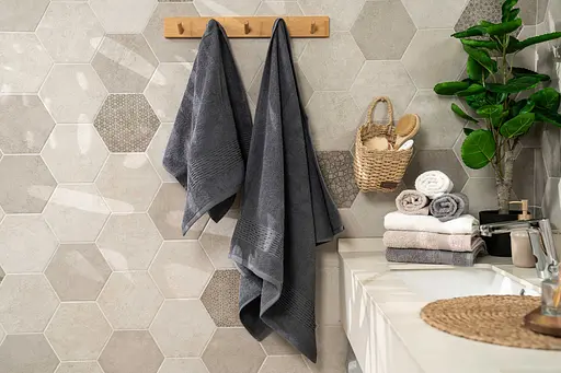 Набор полотенец махровых Ardesto Lotus 50х90 см 70х140 см 2 шт. 100% хлопок темно-серый (ART2357MC)  - фото 8