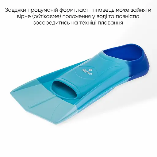 Короткі ласти для тренування в басейні Renvo Frio із закритою п'ятою різнокольоровий розмір 42-44 (SF100-06 42-44) - фото 3