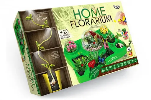 Безпечний освітній набір для вирощування рослин Home Florarium, HFL-01-01U