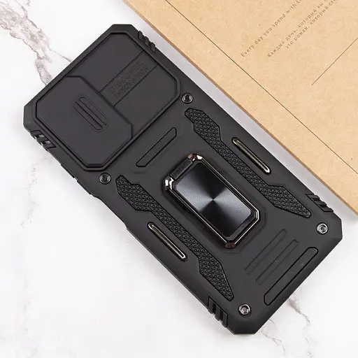 Ударостійкий чохол Camshield Army Ring для Xiaomi Redmi Note 11 (Global) / Note 11S / Note 12S Чорний / Black - фото 6