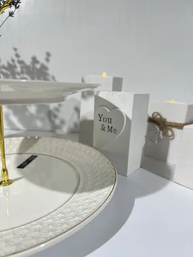 Фруктовница 2-ярусная фарфоровая Interos 8.25/10" белая (0133-А) - фото 4