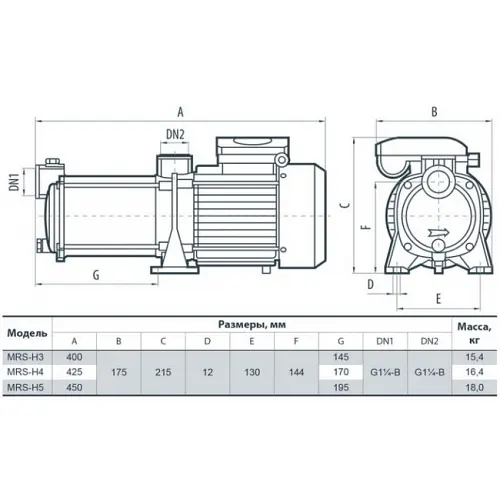 Поверхневий насос Sprut MRS-H4 - фото 4