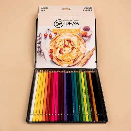 Набор цветных карандашей 99IDEAS "Color Expert" 24 цвета, Basic Set, металлическая коробка, 99CE-24BAS - фото 4
