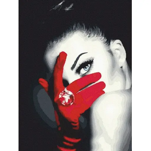 Полотно на картоне с контуром Rosa Start Lady 30х40 хлопок акрил