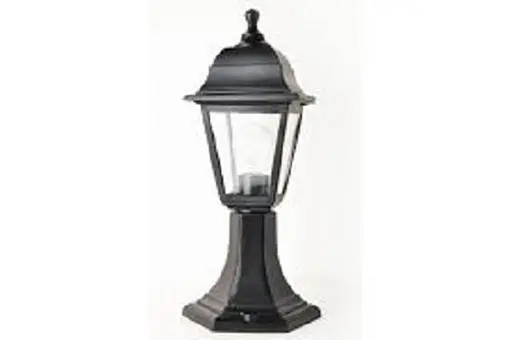 Світильник НТУ 04 чорний, прозоре скло