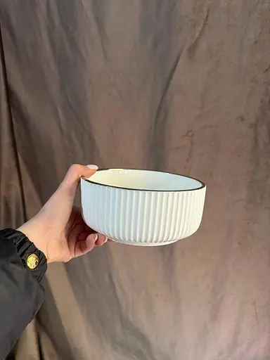 Керамическое блюдо 1568 S с рельефом на серебристой подставке 16,5 см - фото 2