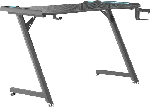 Геймерский компьютерный стол GT Racer T-1416 (140x60x73) Black - фото 2