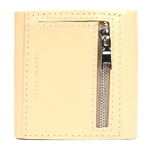 Кожаный кошелек Mini с асимметричным клапаном Grande Pelle 10х9.5х2 см acs0032123 - фото 4