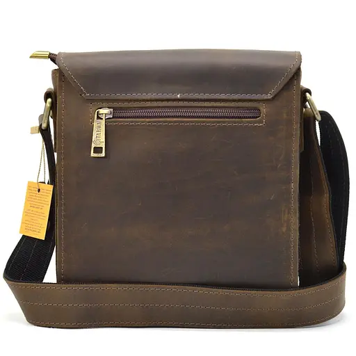 Чоловіча шкіряна сумка через плече TARWA 26х22х6 см sum0025808 - фото 5