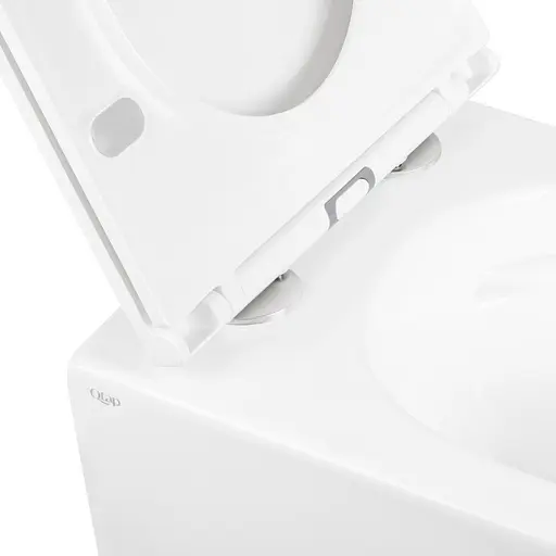 Унитаз подвесной Qtap Robin безободковый с сидением Slim Soft Close QT1333046ENRW, Белый - фото 4