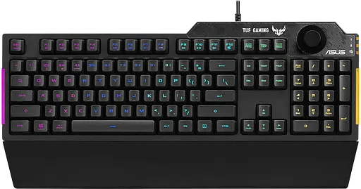 Клавиатура Asus TUF Gaming K1 USB UKR RGB Black (90MP01X0-BKMA00)