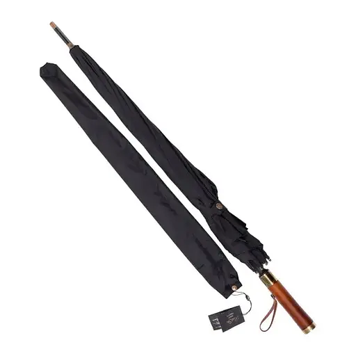 Парасоля-тростина Yiwu HP-23-6B складна напівавтомат 124 см чорна - фото 4