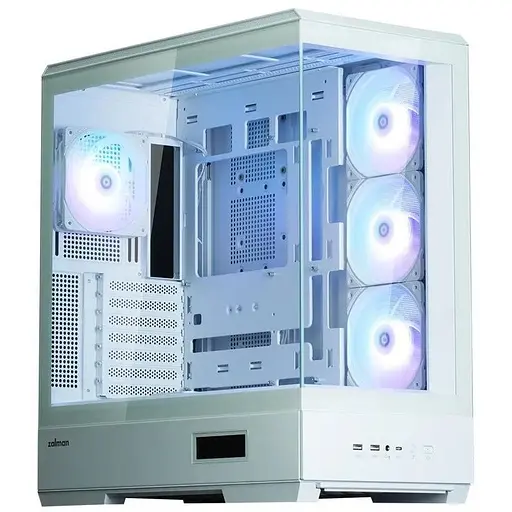 Корпус Zalman P50 DS, білий, Mid Tower, без БЖ, для ATX / Micro ATX / Mini ITX, 1xType-C / 2xUSB 3.0, макс. CPU - 178 мм / VGA - - фото 1