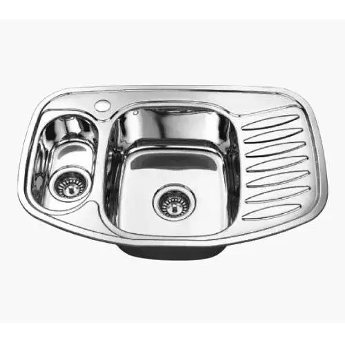 Мийка кухонна Kraft 7851-15BD Decor подвійна 767х507х180 мм 110х0,8 мм 30412 - фото 3