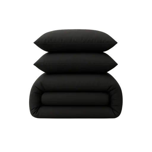 Наволочка Ecotton Зимова колекція Super Soft Black Фланель 70х70 см (24697)