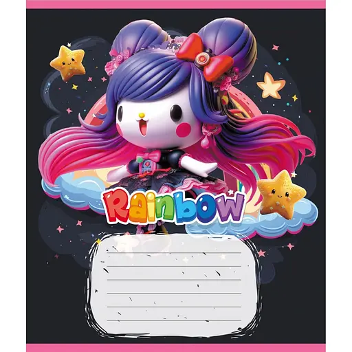 Зошит учнівський "Куромі" Leader 012-520064L-1 в лінію, 12 аркушів - фото 1