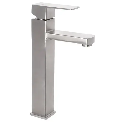 Смеситель для умывальника Zerix LR71133 высокий LL1466 Нержавеющая сталь - фото 1