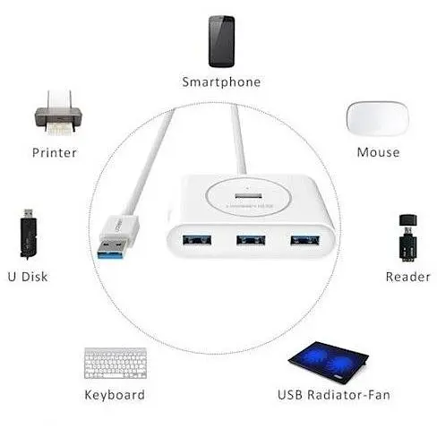 USB-хаб Ugreen CR113 USB to 4-Port USB 3.0 (40850) [52736] - фото 6