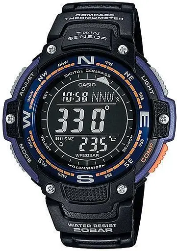 Часы наручные мужские электронные стильные спортивные Casio SGW-100-2BER (модуль №3157) - фото 4