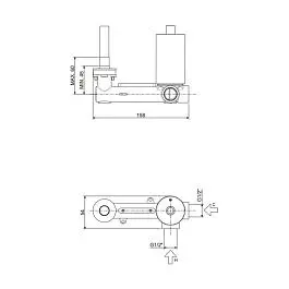 Змішувач для раковини настінний Paffoni Tilt вилив 200 мм black matt TI105NO70, Чорний матовий - фото 3