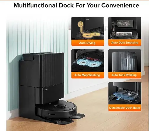 Робот-пилосос RoboRock Q Revo чорний - фото 2