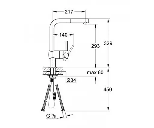 Смеситель для кухни Grohe Minta 32168000 Хром - фото 3