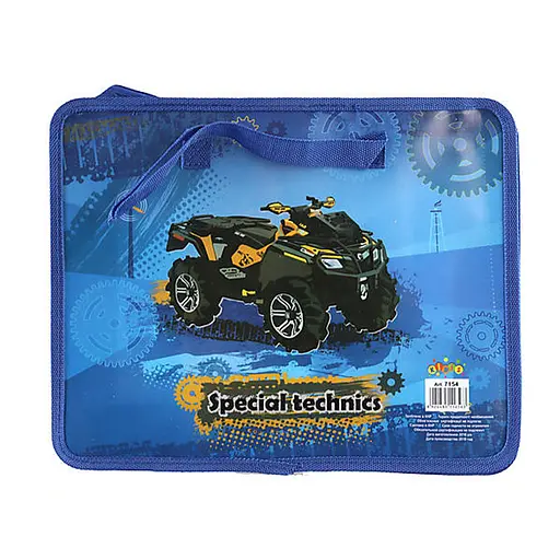 Папка-портфель дитяча Kidis Technics, пластикова з текстильними ручками (В асортименті) - фото 2