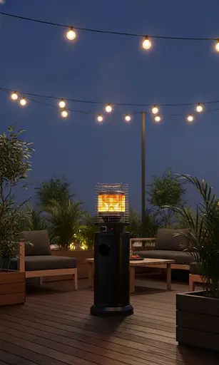 Уличный газовый обогреватель Gordon 13 кВт с эффектом пламени - фото 5