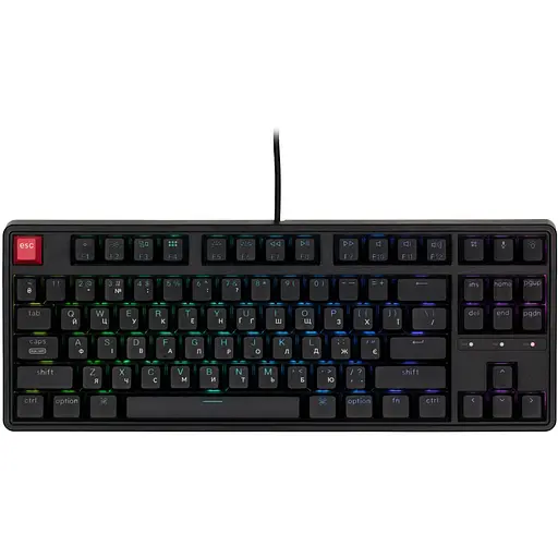 Keychron Клавіатура механічна C3 Pro V2 87Key, K pro Red, USB-A, QMK, Hot-swap, 8K, EN/UKR, RGB, чорний