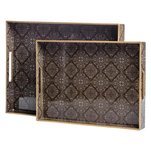 Набір підносів Yiwu HP-HK-14 Mauritania декоративні пластикові 2 шт. - фото 1