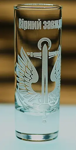 Рюмка 60 мл с гравировкой Морской пехоты подарок для военнослужащего рюмка стопка с логотипом морпехов - фото 2