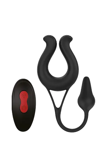 Вібратор Dreamtoys Rings of Love Remote Multi Teaser 23 см чорний - фото 2