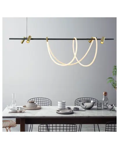 Люстра Zuma Line 2200277L Balbo Led 5x60+7.5W 3000K-6000K 5000Lm IP20 - фото 3