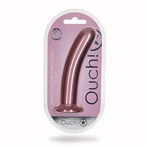 Фалоімітатор Ouch! Smooth G-Spot Dildo 7'' 17.7 см (рожевий) - фото 13