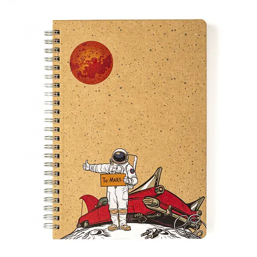 Блокнот "Приключения" эко крафт-картон 11105-KR на пружине 60 страниц