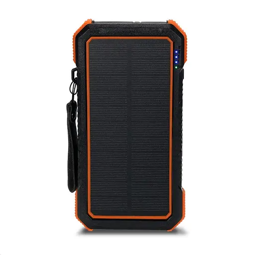Повербанк з сонячною панеллю 20000mAh Power Bank Kraft TPB-1820SLP Orange бездротова зарядка 18W QC2.0 LED-ліхтар (43-00042)