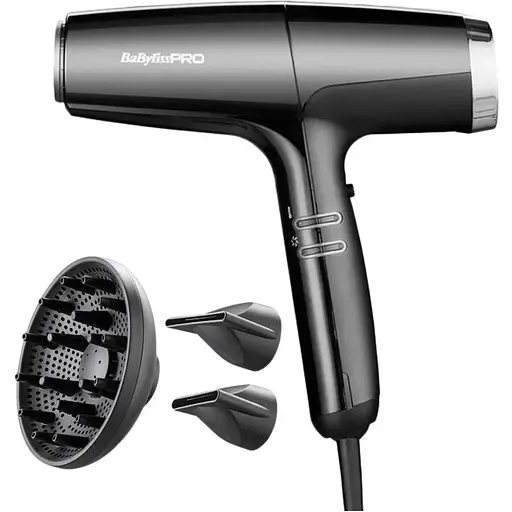 Фен BaByliss PRO BAB8550BE Falco Black/Silver [130175] - фото 2