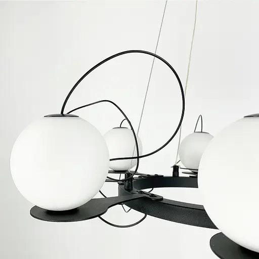 Люстра в форме кольца Hubble Bubble Line.F Диаметр 60см - фото 3