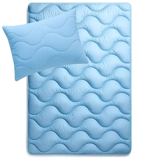Набор Ideia NordicBlue одеяло и подушка, полуторный, искусственный пух, 140х210 см голубой (8-36201)