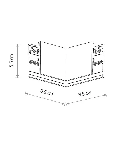 Соединитель угловой накладной Nowodvorski 11618 LVM Horizontal Corner IP20 белый - фото 2