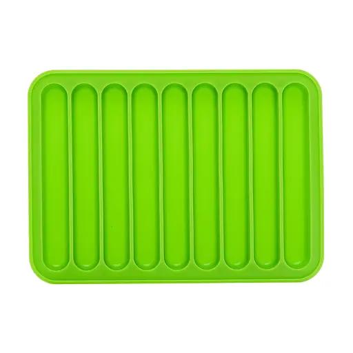 Форма силіконова для випічки хлібних паличок Гриссіні 15х11х1 см, A-plus Салатовий 86257 - фото 2