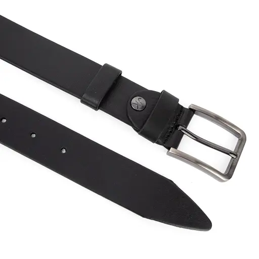 Ремінь чоловічий шкіряний класичний JK-3427 чорний (120 см) - фото 2