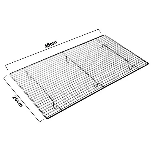 Решетка кондитерская для охлаждения, сушки, глазирования десертов и выпечки сетка для гриля 46х26х3 см, Kitchen Master 87194 - фото 5