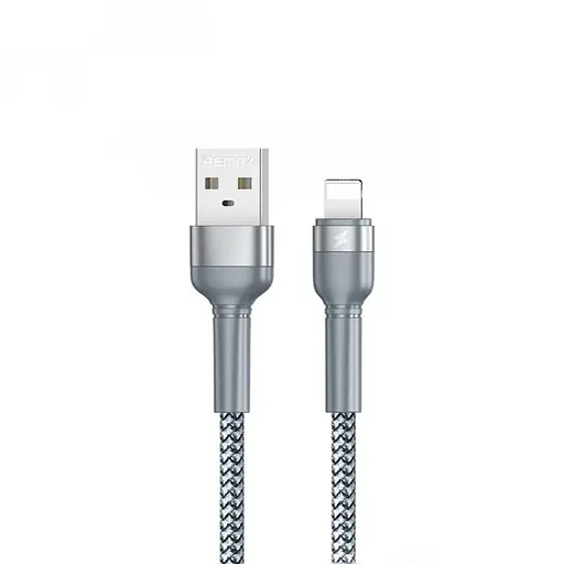 Дата кабель для зарядки айфонов REMAX Jany RC-124i USB - Lightning 8-pin Серебряный (1м) - фото 1