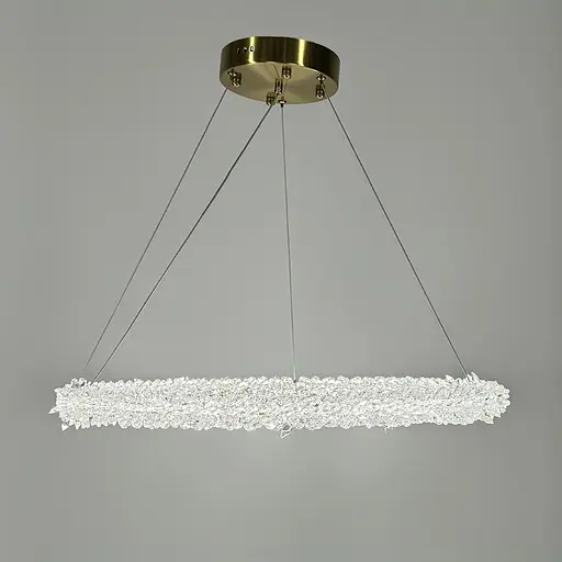 Невероятная хрустальная подвесная латунная люстра Ø 60 см | Ст. MD9105R-600 AB | Line F - фото 8