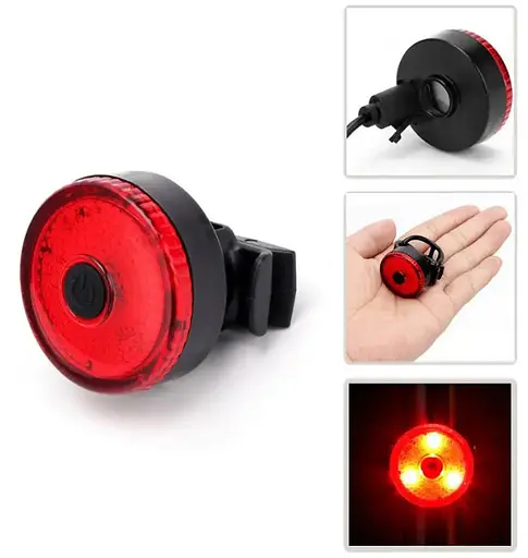 Вело фара с задним фонарем мигалкой RB-B13 велосипедный аккумуляторный водонепроницаемый фонарь с креплением - фото 3