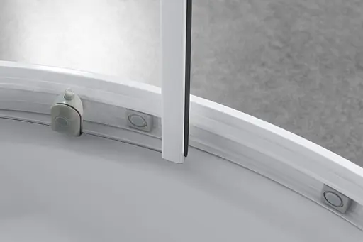 Душевая кабина угловая Eger Tisza 90x90 раздвижная стекло Spagetti без поддона white 599- 021-S/ 1, интимато, белый - фото 3