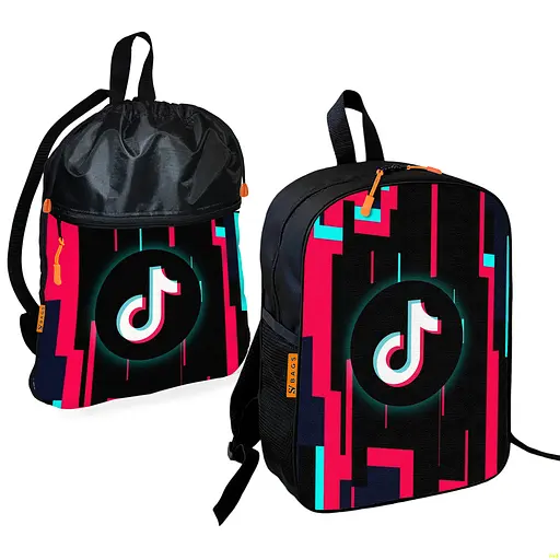 Школьный рюкзак детский Тик Ток + Сумка для обуви спортивной формы рюкзак-мешок мальчику (01910)