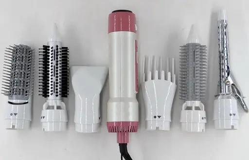 Фен-щітка-браш мультистайлер Gemei 4836 7 в 1 стайлер для укладки, накрутки та розчісування волосся - фото 3